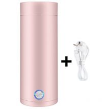 Cyslmuk - 1pc Mini bouilloire de voyage, petite bouilloire électrique en acier inoxydable de 400ml, rose, tasse électrique 3 en 1, adaptée au thé, au