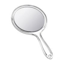 1pc Miroir Transparent avec Poignée Miroir à Main Double Face Portable Miroir avec Manche en Plastique Miroir à Main Transparent Grossissant 1x/ 2X