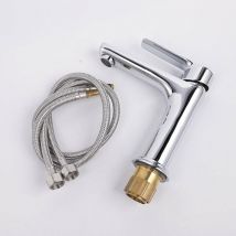 Xinuy - 1pc Mitigeur de Lavabo Robinet de Salle de Bains en 304 acier inoxydable Mélangeur de Lavabo eau Froide et Chaude