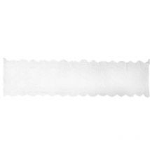 1pc Nappe en dentelle Chemin de table brodé Chemin de table anti-poussière Blanc