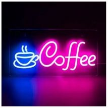 1pc Neon LED coffee Néon Lettre Art Mural Enseigne Lumineuse jolie Lampe Néon pour café Bar Club Party Deco Cadeau Décoration Fête,rose