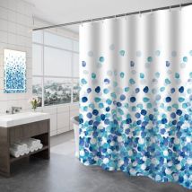 Cyslmuk - 1PC Rideau de douche imperméable, rideau de douche en polyester lavable en machine, rideau de douche salle de bain 180x180 cm avec