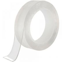 1pc Ruban adhésif double face Extra Fort - Multifonctionnel - Réutilisable Amovible - transparent