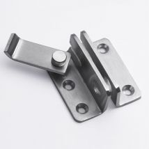 1pc Serrure de porte coulissante, cadenas, loquet de porte, sangle de verrouillage, crochet antivol, acier inoxydable, finition argent mat