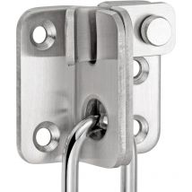 1pc Serrure de porte coulissante en acier inoxydable argenté, loquet de porte, boulons de porte battante avec vis pour portes, fenêtres, armoires et