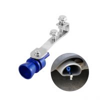 1pc Simulateur de son universel Tuyau d'échappement de voiture Turbo Sifflet Voiture Turbo Silencieux Pièces d'auto (Bleu, l)