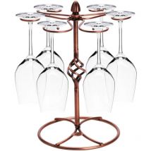 1pc Support pour verres à vin, support pour verres à pied avec supports de séchage pour verres à vin Peut contenir 6 verres à vin(Verres à vin non