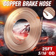Drillpro - 1PC Universal Car 5/16 & quot od 25ft Roll Copper Brake Fuel Transmission Line Hose