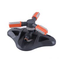 1pcs Arroseur de Jardin Arroseur Automatique 360° avec 2 Types Accessoires Arrosage Arroseur de Pelouse Rotatif avec 3 Bras Réglables à 3/4/5 Trous