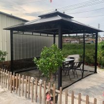 1pcs Einteiliges Moskitonetz Mit Vier Türen Und Reißverschluss, Rahmenloses Zelt, Pavillonzaun, Grillzelt, Gartenzubehör, 360360cm