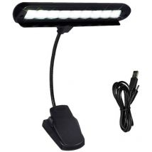 Memkey - Light Stand, 1 Piece, Fully Adjustable Clip Lamp, 9 LEDs, Office, Dorm, Piano, Orchestra with Power Cord (No Batteries), Craft Table Lamps