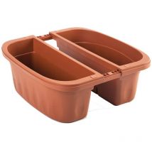 Cf balconetta doppia 'klunia' cm 40 x 19,8 x 18,5 LT.7 terracotta