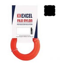 1BLISTER filo per decespugliatore in nylon quadro arancio - MM.3,3 in matassa da MT.50
