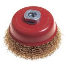 1BLISTER spazzola a tazza fili acciaio per smerigliatrice extra - MM.125 foro filettato 14 ma