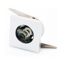 1W Faretto Incasso led Puntoluce 220V Quadrato Bianco 100lm Bianco Freddo