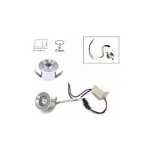 1W Faretto Incasso led Puntoluce 220V Rotondo Argento 100lm Bianco Naturale