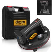 Xiiw - 1x Ventouse électrique jusqu'à 300 kg, avec 1 batterie et écran lcd, avec baromètre, lève-vitre autoamorçant de 8 pouces, adapté pour le verre