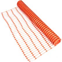 1x50m Barrière de signalisation et balisage plastique orange, clôture de jardin