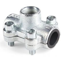 2 1/2" Pipe Saddle Clamp Repair Fitting for Steel Pipes with 1 1/2" BSP Threaded Boss Adaptor
