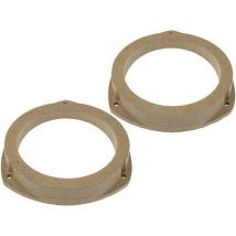 2 Adaptateurs HP compatible avec Opel Astra Omega 130mm AR Bois MDF impregne verni