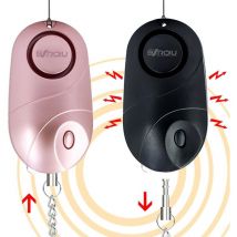 Mezheng - 2 alarmes de poche, alarme personnelle de sécurité d'urgence de 140 décibels avec lumières led, avertisseur de prévention de la criminalité
