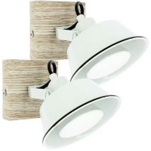 Arum Lighting - 2 ridley weiße Wandleuchten mit GU10-Glühbirne