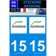 Stickzif - 2 autocollants Region Departement 15