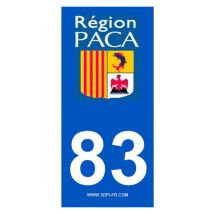 Autocollants Region Departement 83 x2