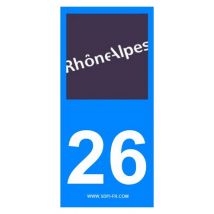 2 autocollants Region Departement 26 SR26
