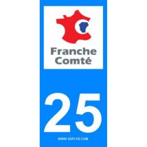 2 autocollants Région Département 25 – Quincaillerie – DECOHO