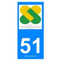 Decoho - 2 autocollants Region Departement 51