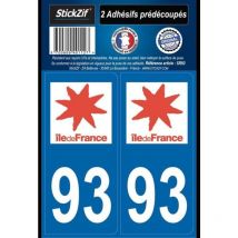 Decoho - 2 autocollants Region Departement 93