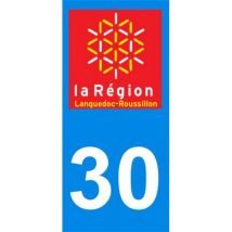 Autocollants Région Languedoc-Roussillon – 2 pièces – Personnalisation véhicule