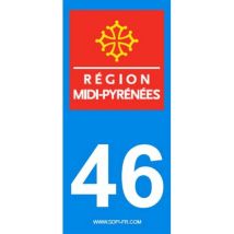 Autocollants région département 46 – Quincaillerie – Personnalisation véhicule