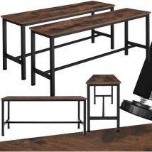 Tectake - Ensemble de 2 bancs Style industriel 108 x 32,5 x 50 cm
