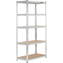Two Bay Rhino Racking 180x90x45cm 5 tier Galvanised Heavy Duty Boltless Garage Shelving 1000kg