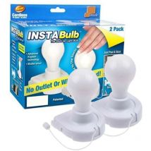 Trade Shop - 2 Insta Bulbs Bombilla A Pilas Con Cable On/off -