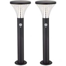 2 BENIDORM-Solarterminals Hohe Helligkeit mit Präsenzmelder - H50cm