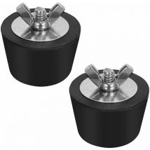 2 bouchons en caoutchouc pour piscine, bouchons d'hiver pour piscine de 38 mm, bouchons de piscine avec vis papillon en acier inoxydable pour
