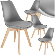 Chaises de salle à manger FRÉDÉRIQUE style scandinave Ensemble 4 chaises rembourrées ergonomiques gris -