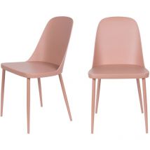 Boite A Design - Chaise design, 2 chaises design pip - Boite à design Rose en Polypropylène