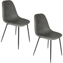 The Home Deco Factory - Lot de 2 Chaises design vintage Amber