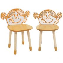 Sweeek - Set of 2 children's chairs, Mr. Men & Little Miss collection - Little Miss Sunshine Audrey, orange - Orange