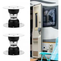 Cyslmuk - 2 cierres magnéticos para puerta de caravana, tope con tiras y tornillos, accesorios para caravana, remolque, autocaravana y puerta de