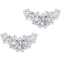 2 clips de chaussures en cristal, clips de chaussures en strass, boucles de chaussures argentées adaptées aux femmes, aux filles, aux mariages, aux