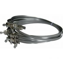 DMO - 2 colliers plats à tête basic en inox, diam. 55 mm
