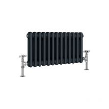 Greenedhouse - Traditional Anthracite 2 Column Radiators 300mm high 830 mm wide