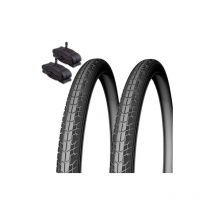 Ecovelo - 2 copertoni 26 x 1.75 (44-559) antiforatura + 2 camere d'aria con valvola schrader america pneumatici per city bike bici stradale