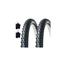2 copertoni mtb 26 x 2.10 + camere pneumatici gomme nero per mountain bike 26 Ecovelo