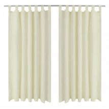 Prolenta Premium - 2 cortinas micro-satinadas con trabillas 140 x 245 cm